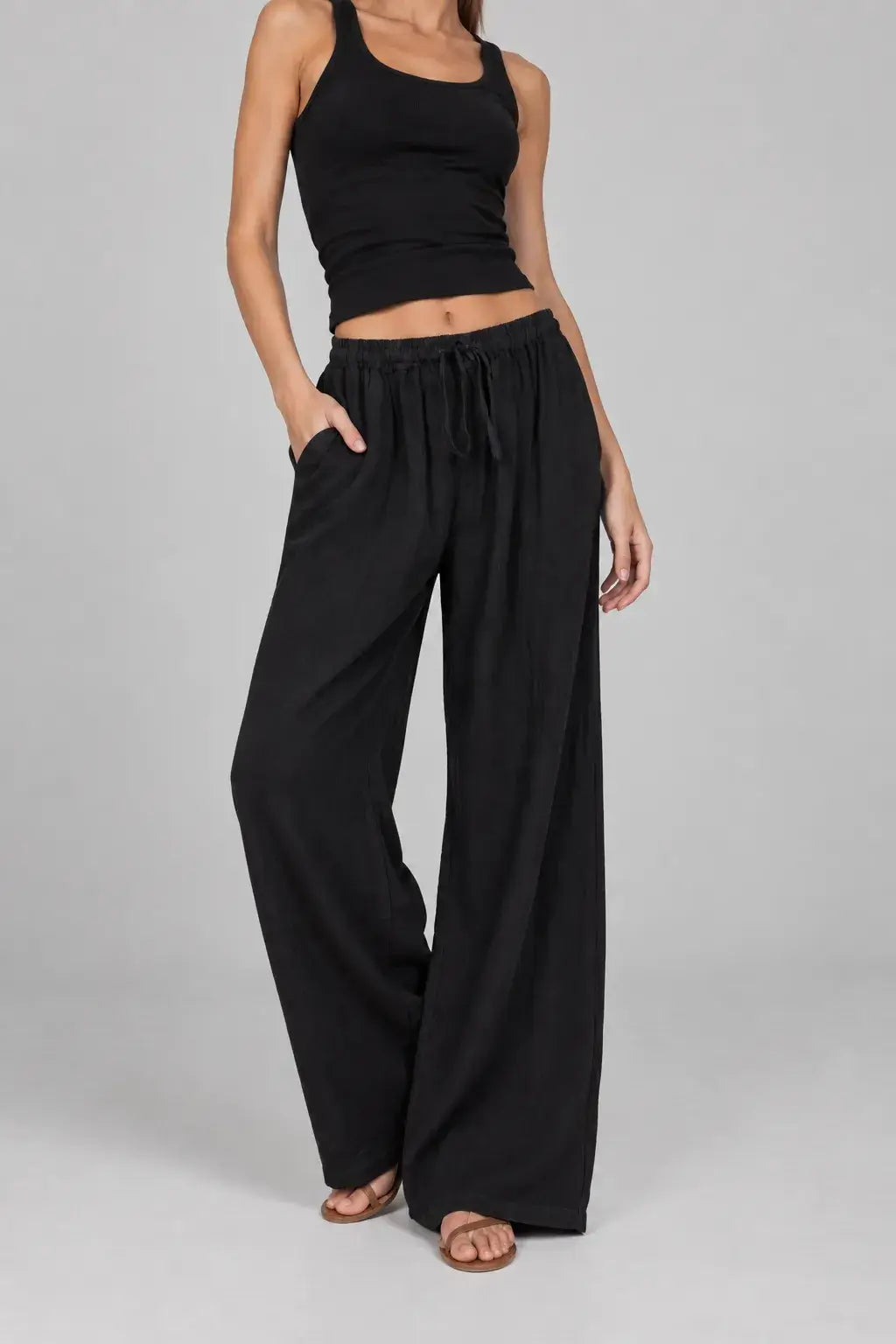 Ellery | Pantalón Wide Leg Efecto Lino