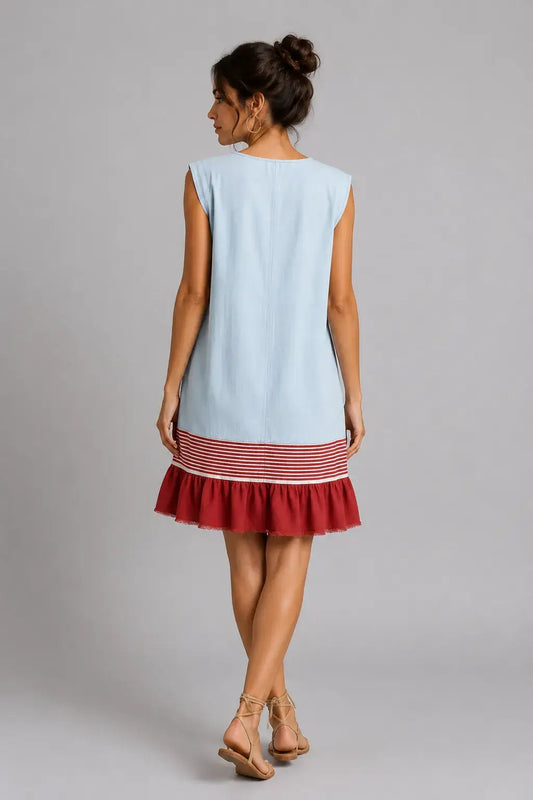 Katia | Vestido Túnica con Volantes sin Mangas