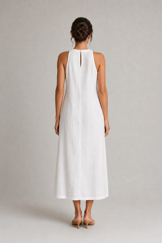 Luna | Vestido midi con cuello healter