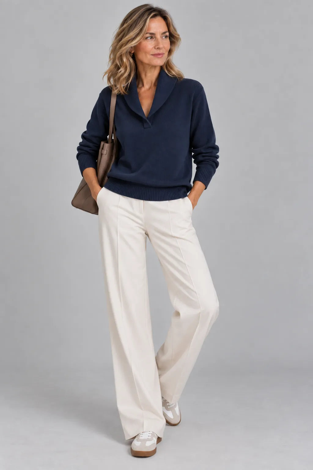 Greer | Jersey de Punto con Cuello Solapa