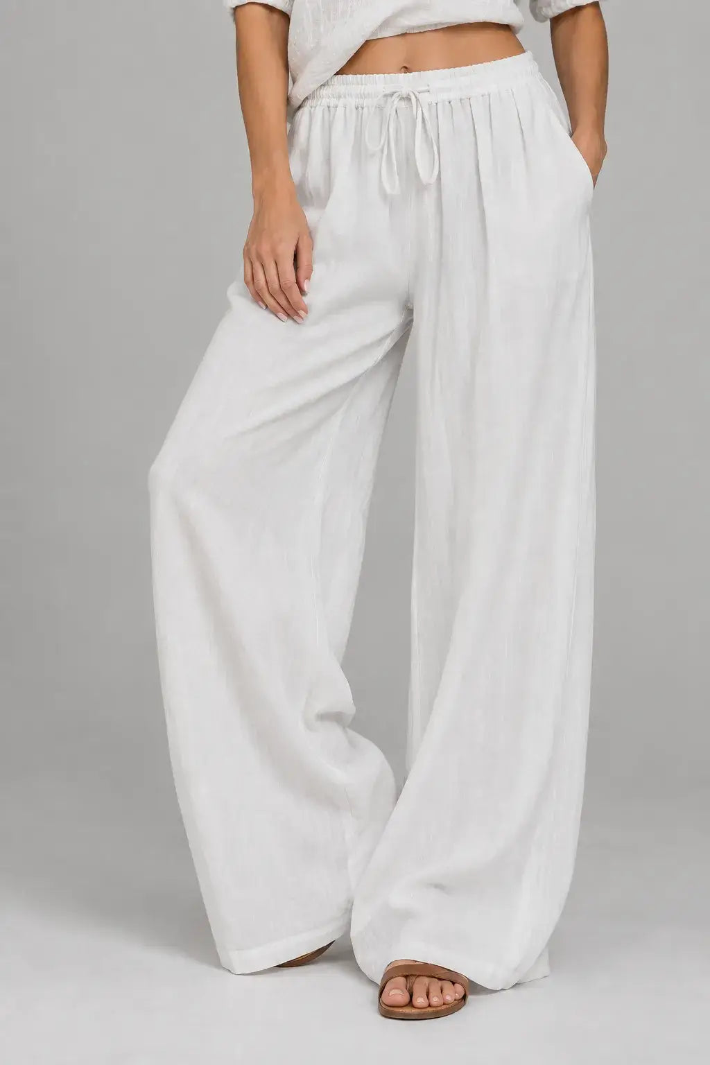 Ellery | Pantalón Wide Leg Efecto Lino