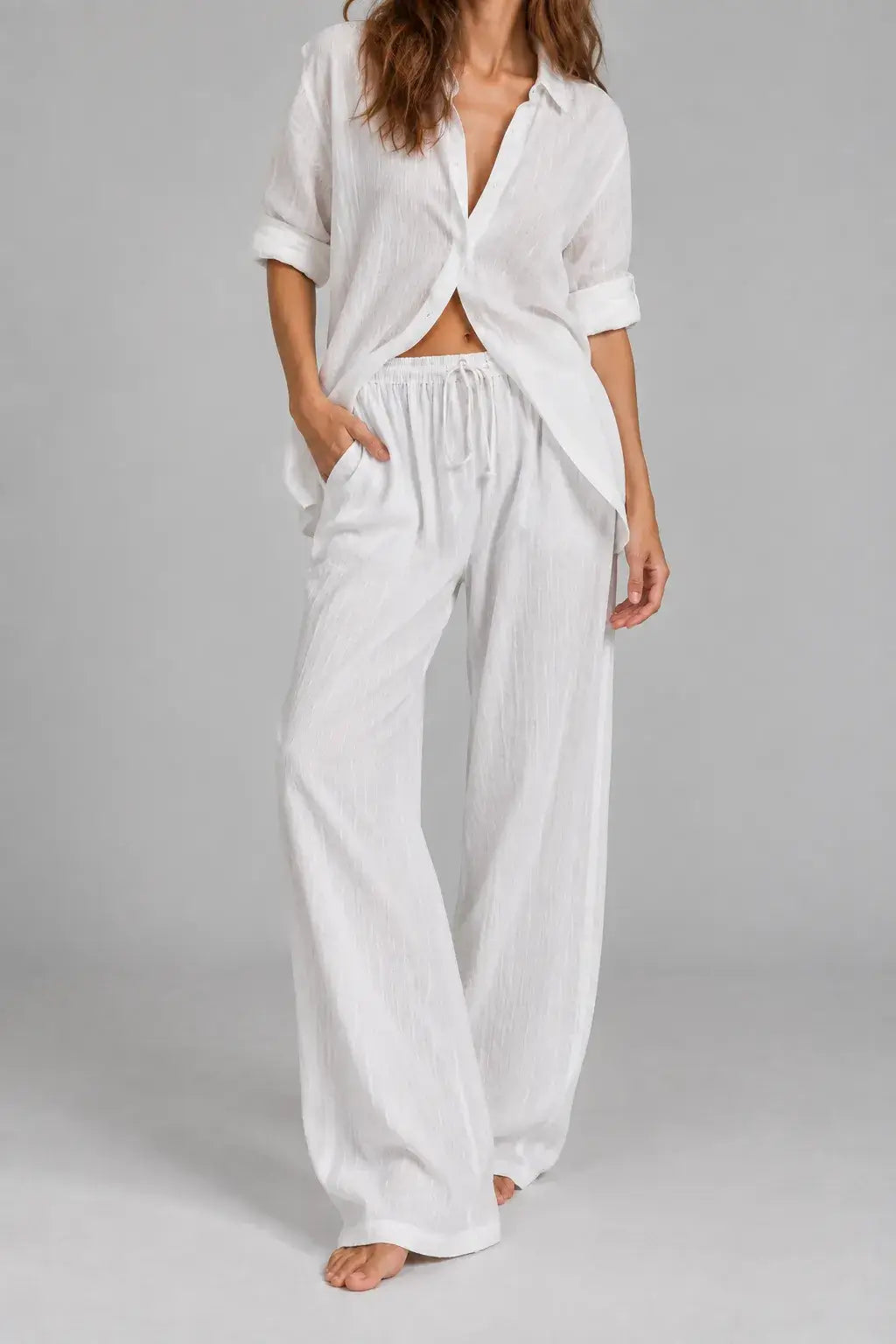 Ellery | Pantalón Wide Leg Efecto Lino