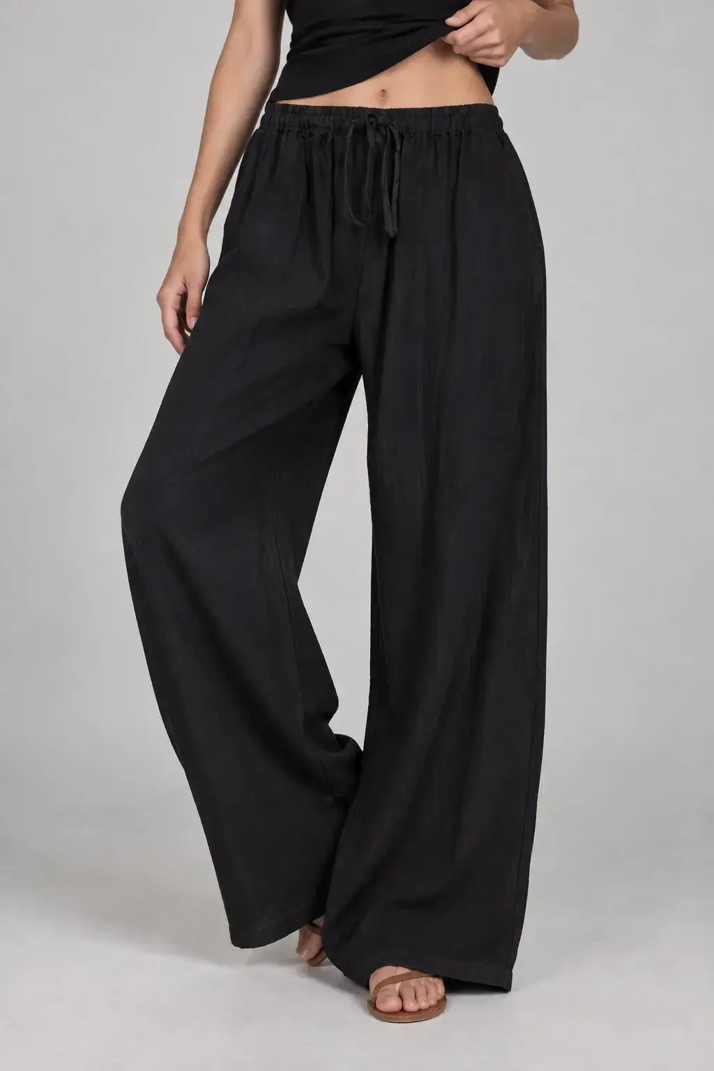 Ellery | Pantalón Wide Leg Efecto Lino