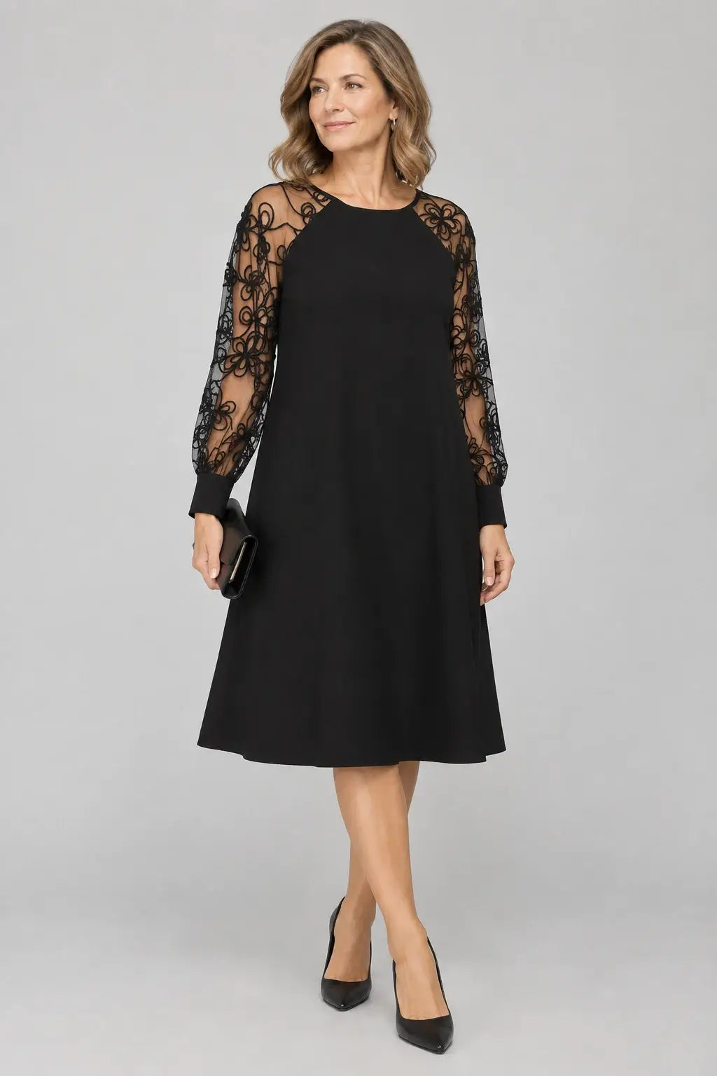 Calloway | Vestido con Mangas de Encaje