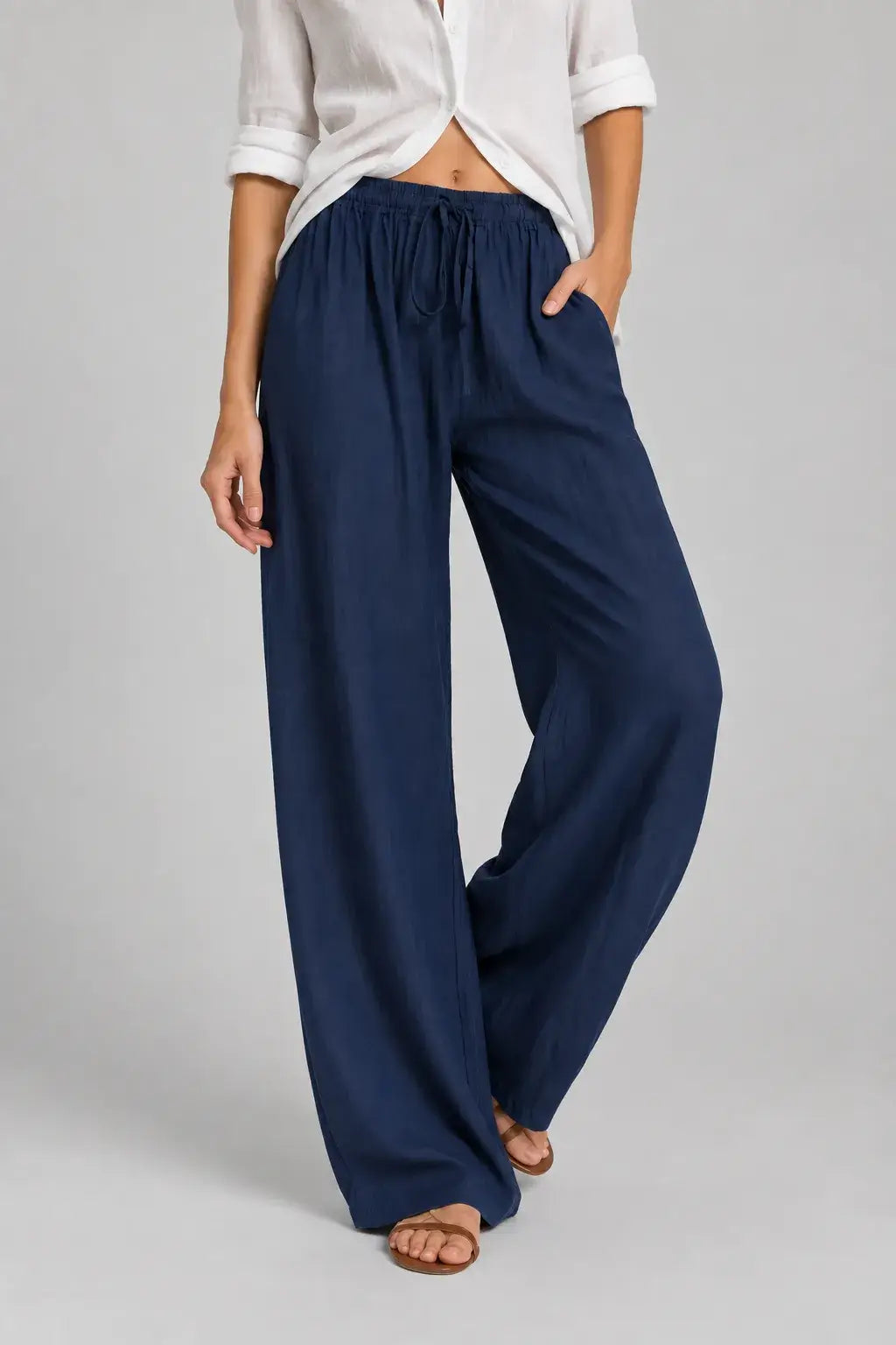 Ellery | Pantalón Wide Leg Efecto Lino