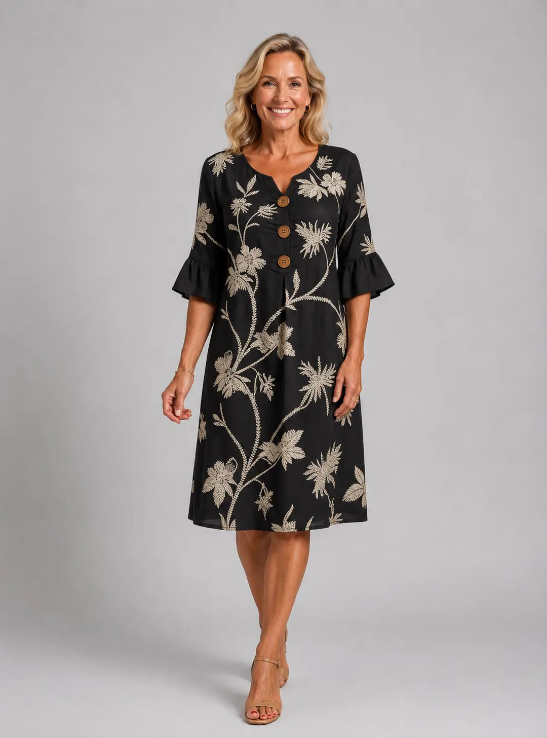 Élodie | Vestido Estampado Vintage