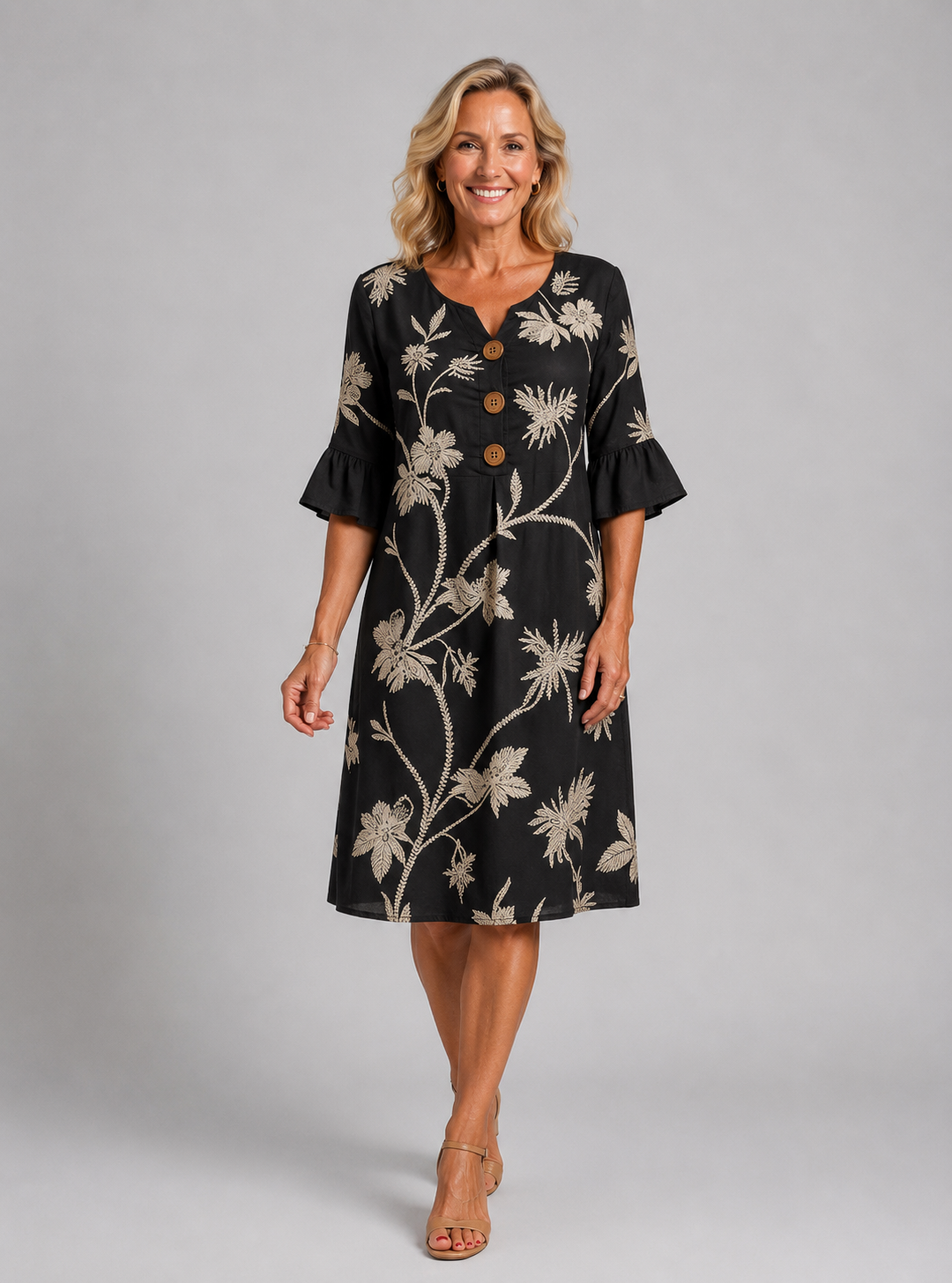 Élodie | Vestido Estampado Vintage