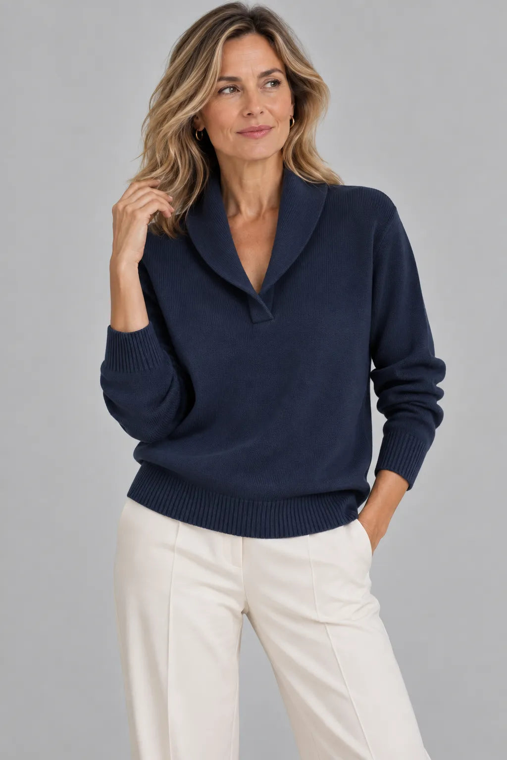 Greer | Jersey de Punto con Cuello Solapa