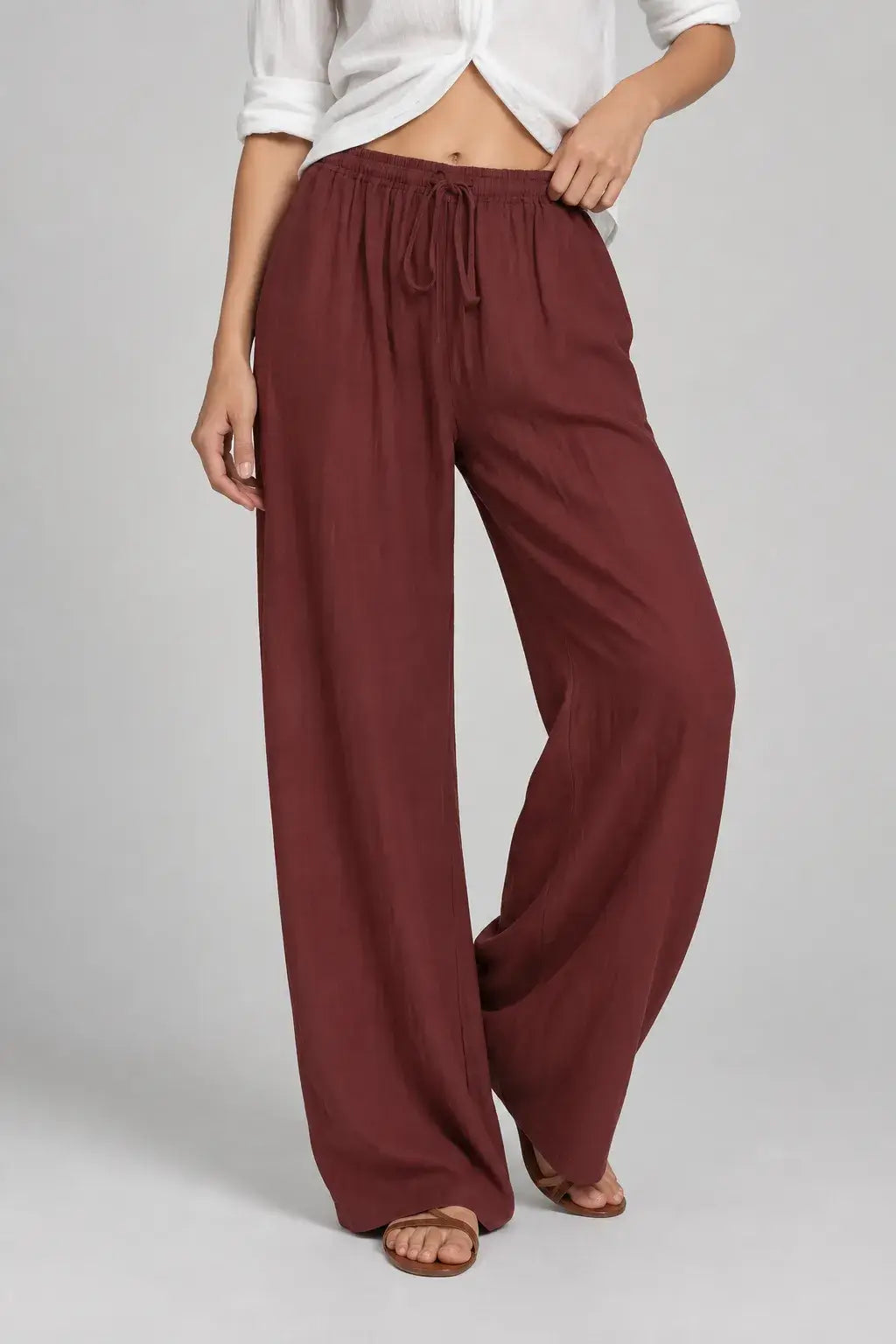 Ellery | Pantalón Wide Leg Efecto Lino