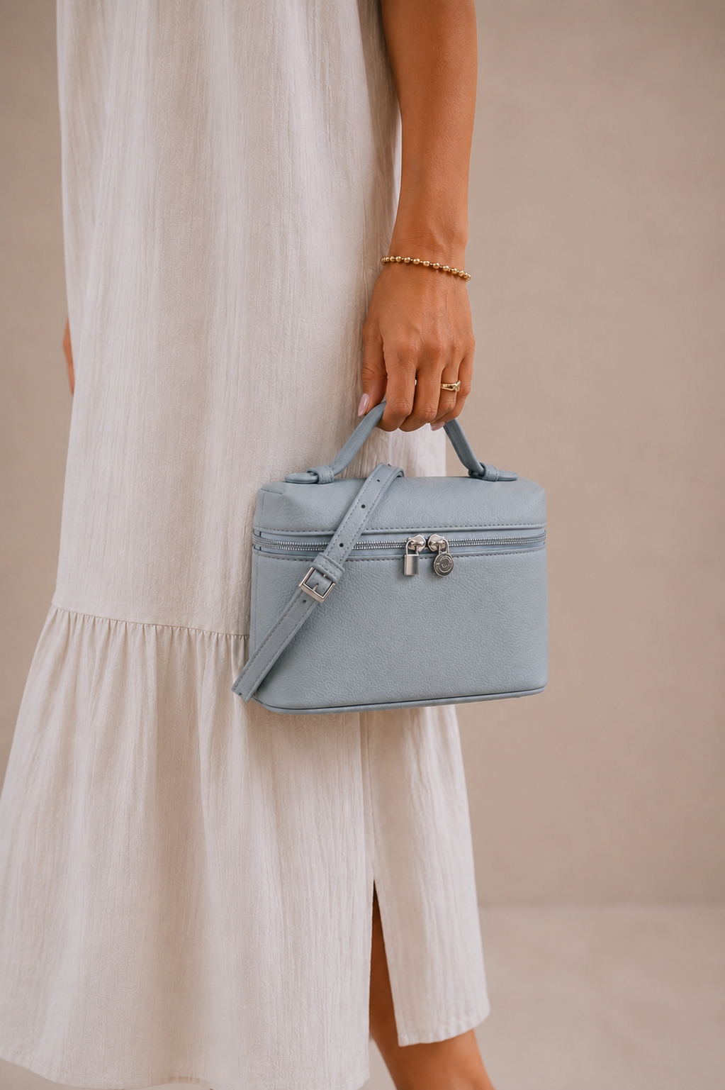 Bolso de hombro de grano de lichi