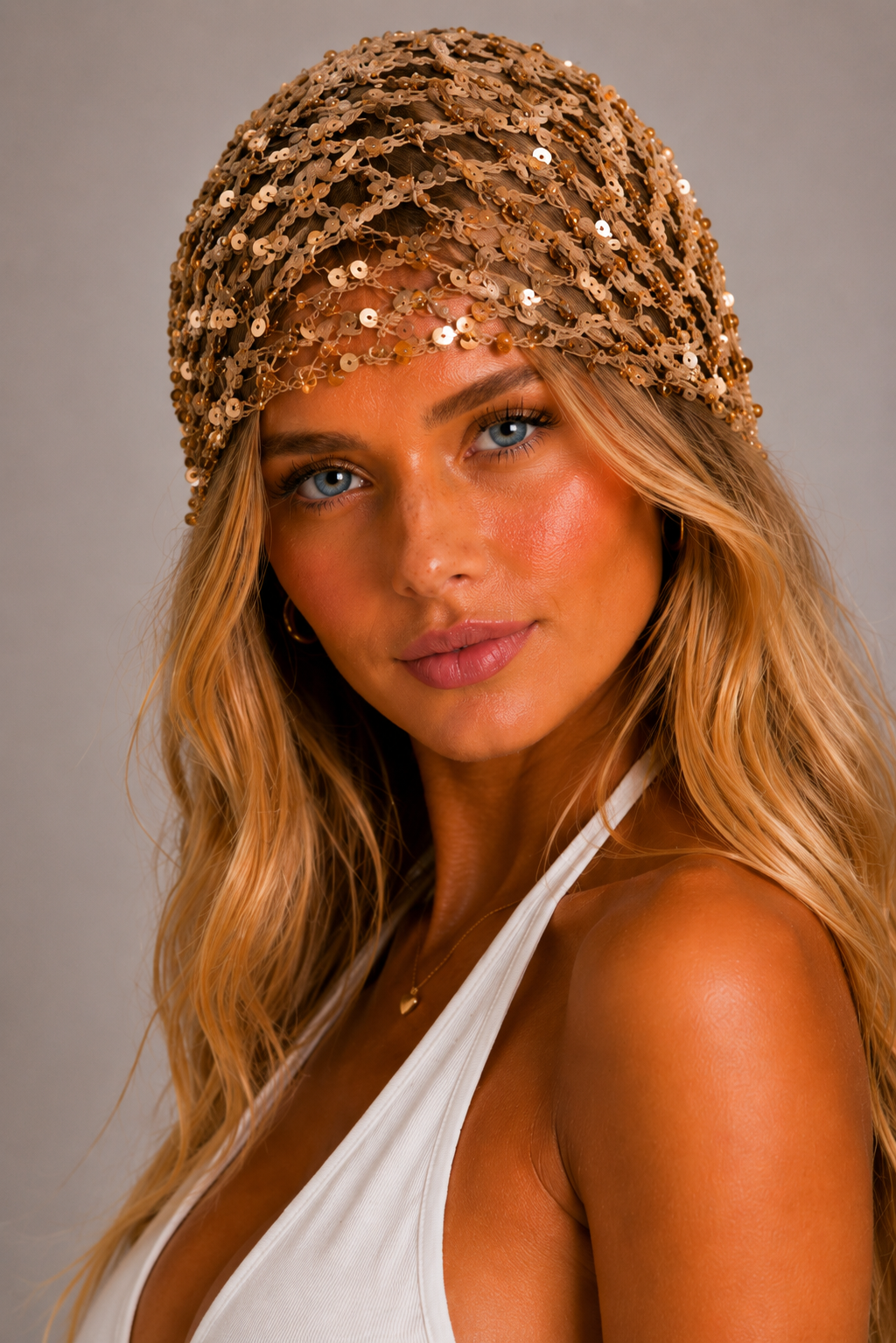 Gorro Casquete con Lentejuelas