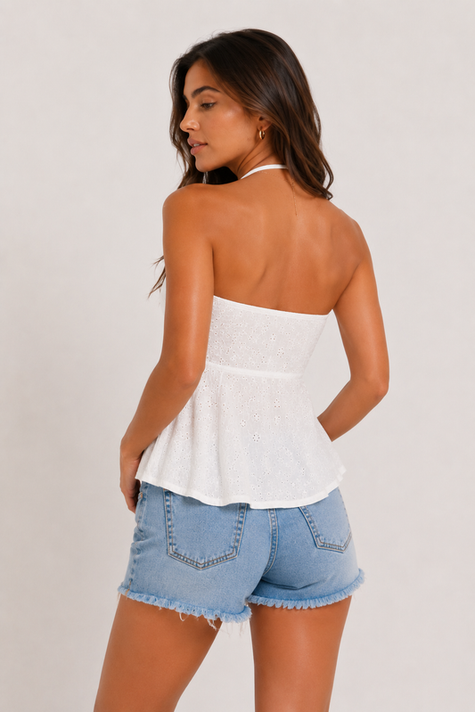 Sofia | Top Halter con Hombros Descubiertos