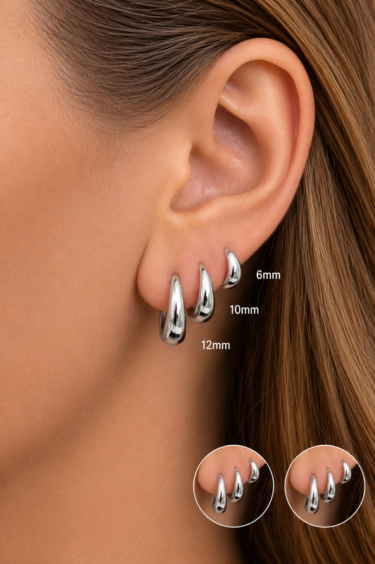 Pendientes de aro huggie