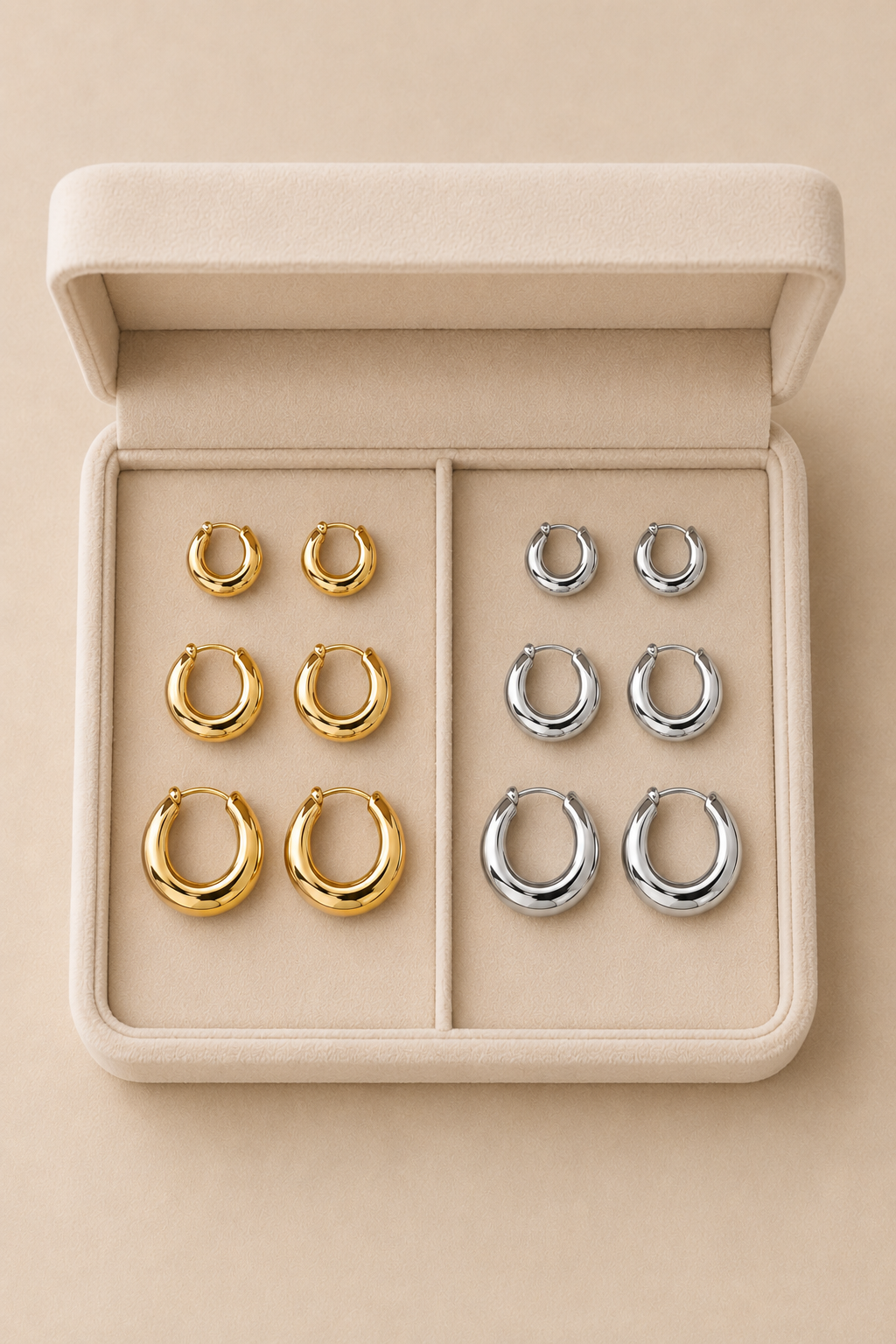 Pendientes de aro huggie
