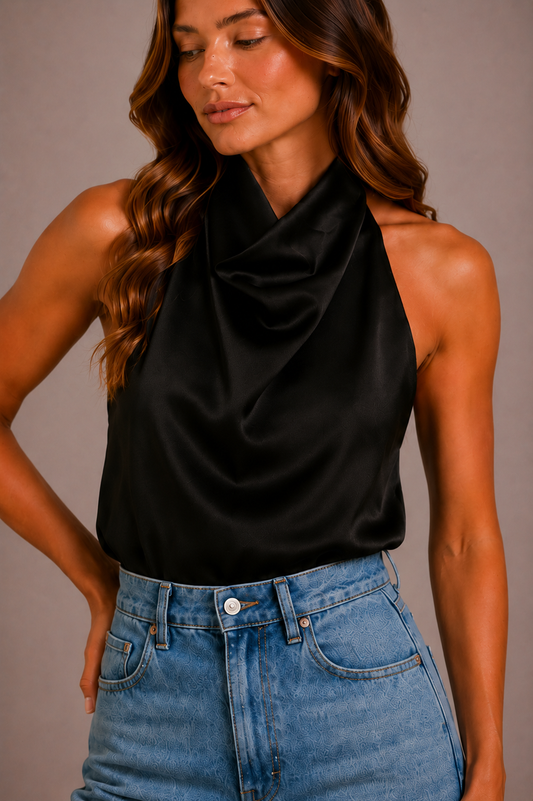 Top Halter Satinado