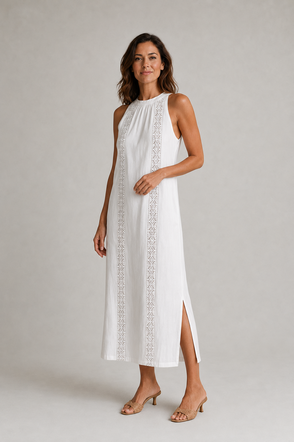Luna | Vestido midi con cuello healter