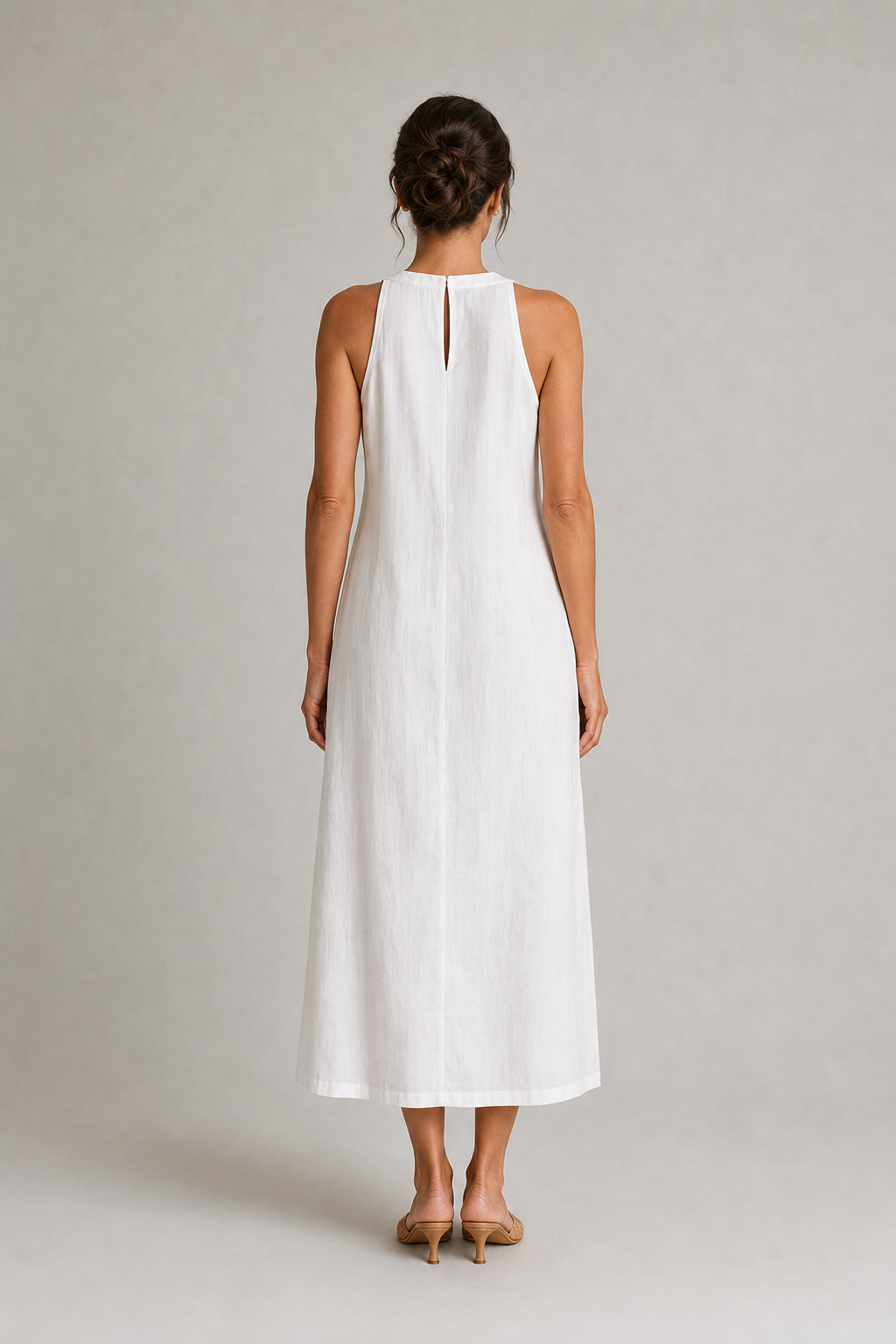 Luna | Vestido midi con cuello healter