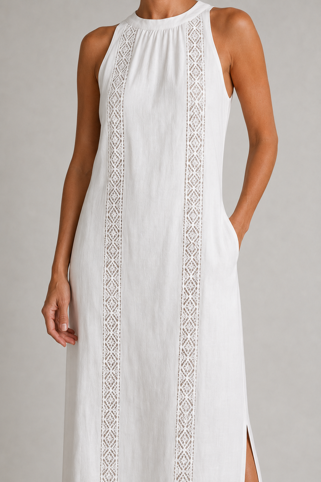 Luna | Vestido midi con cuello healter