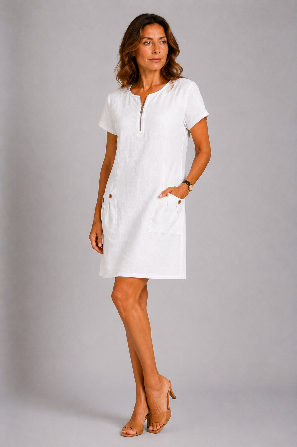 Elena | Vestido Corto Con Cremallera
