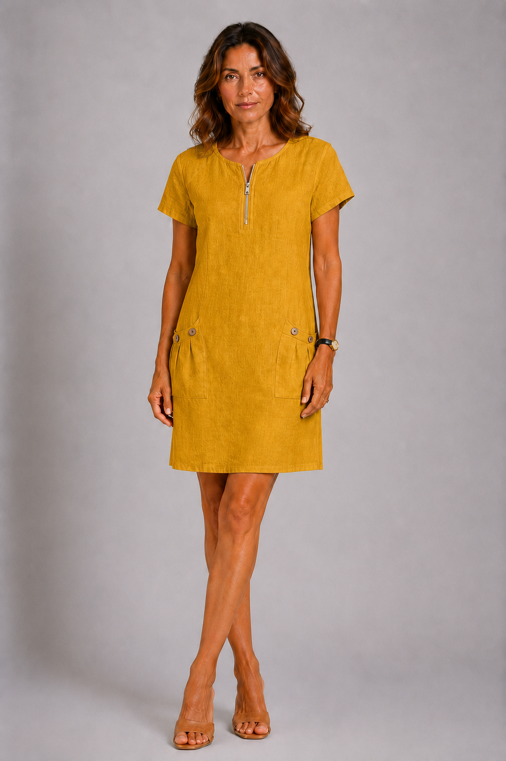 Elena | Vestido Corto Con Cremallera